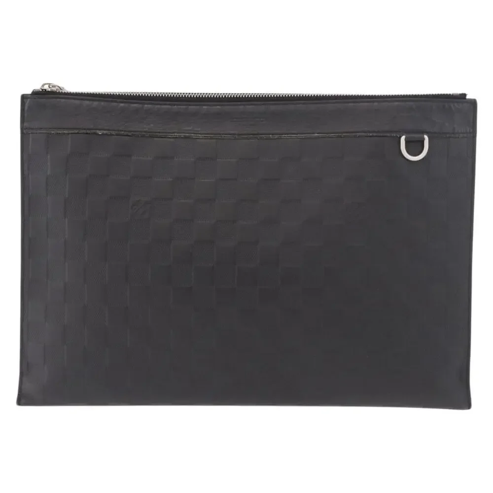 Louis Vuitton Damier Infini Pochette Discovery Clutch Bag Black